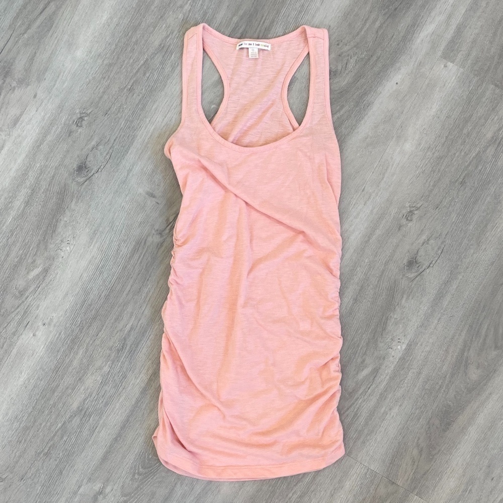 Side Cinched Blush Pink Racerback Tank Top